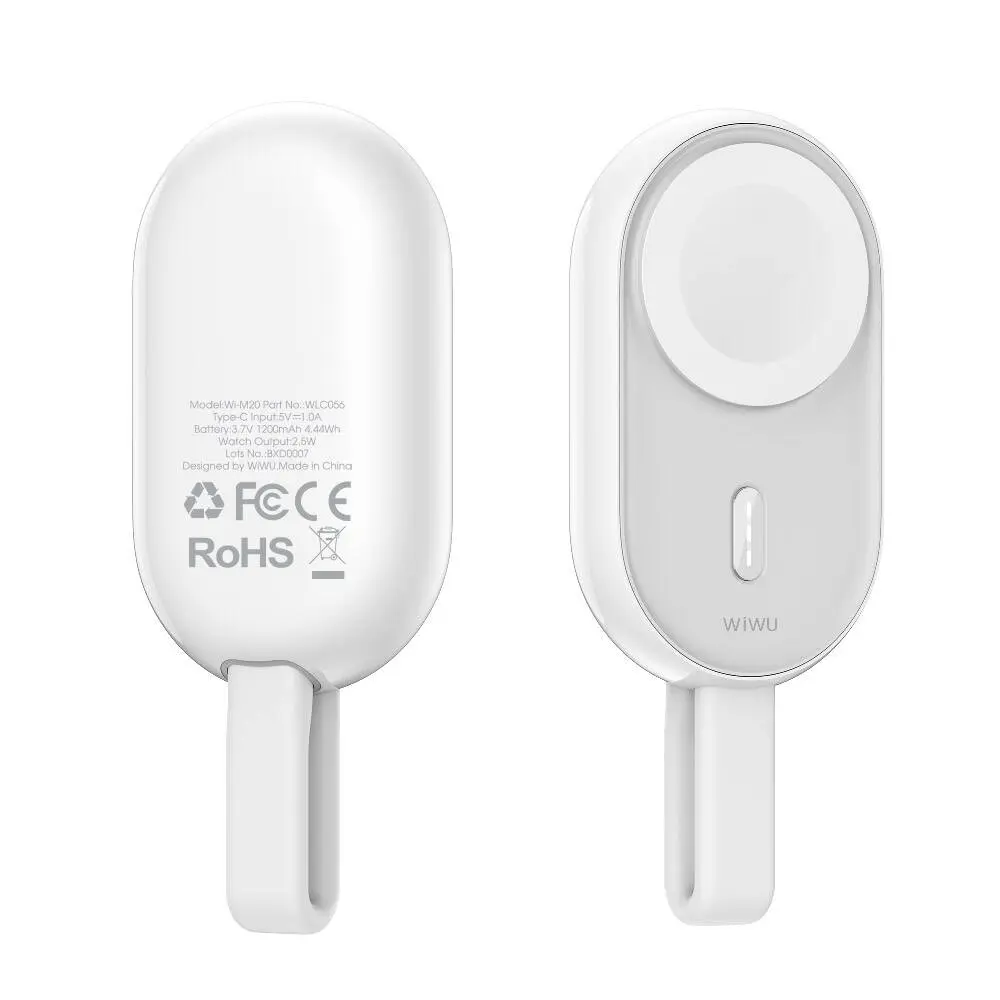 Wiwu Wi-M20 Ark Serisi Mini Kablosuz Powerbank, 1200 mAh, Apple Watch Uyumlu
