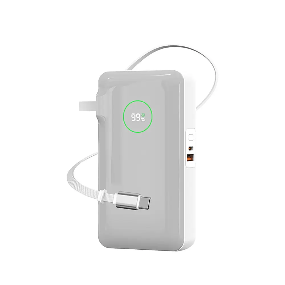 Wiwu Wi-P049 Noble Powerbank, 10000mAh PD 35W ve Entegre Type-C Kablo