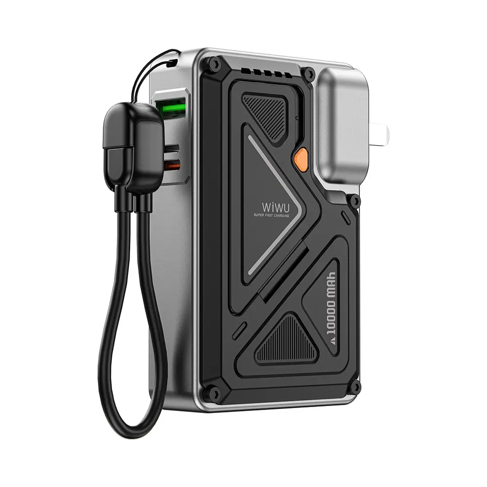 Wiwu Wi-P057 Knight Powerbank, 10000mAh, 35W PD ve Kablosuz Şarj