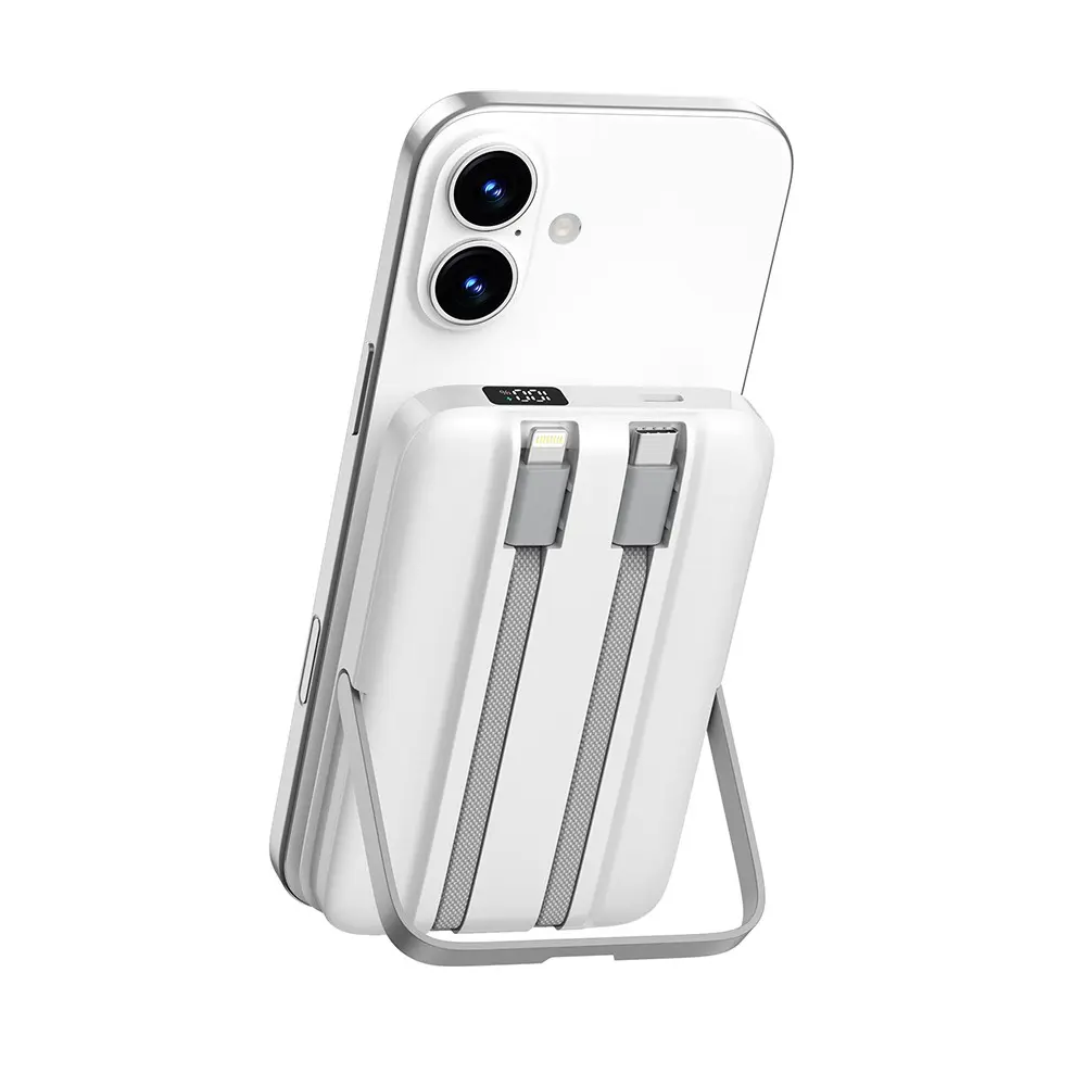 Wiwu Wi-P077 Pionner 10000mAh Standlı Powerbank, 20W PD ve 15W Kablosuz Şarj