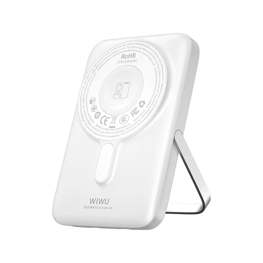 Wiwu Wi-P077 Pionner 10000mAh Standlı Powerbank, 20W PD ve 15W Kablosuz Şarj
