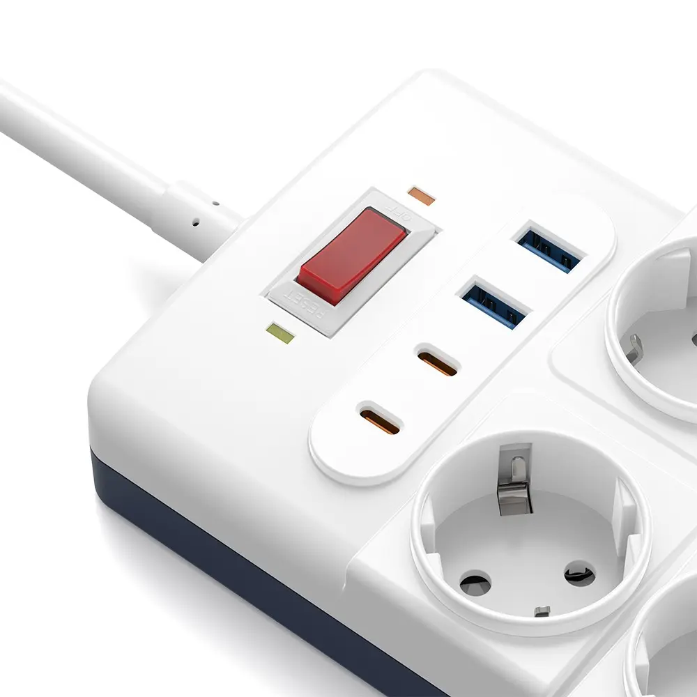 Wiwu Wi-S008 20W GaN 14'ü 1 Arada Çoklu Priz, 8 AC Soket ve 3 USB