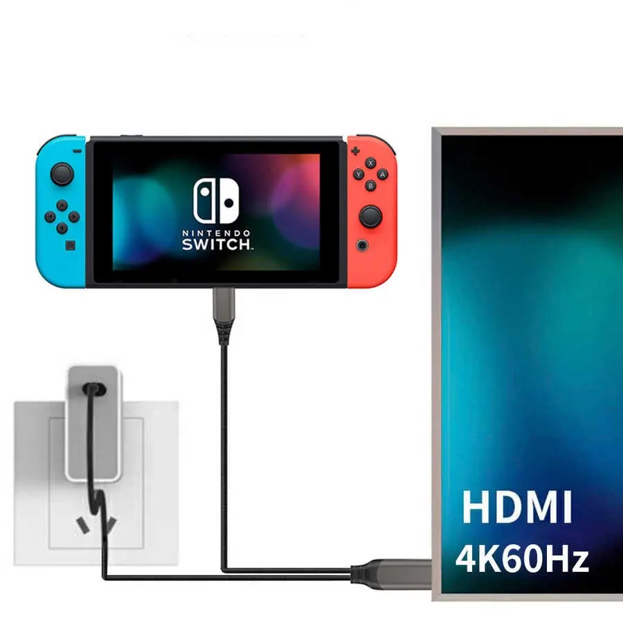 Wiwu X10 Type-C to HDMI Kablo, 4K 60 Hz ve 100W PD Destekli