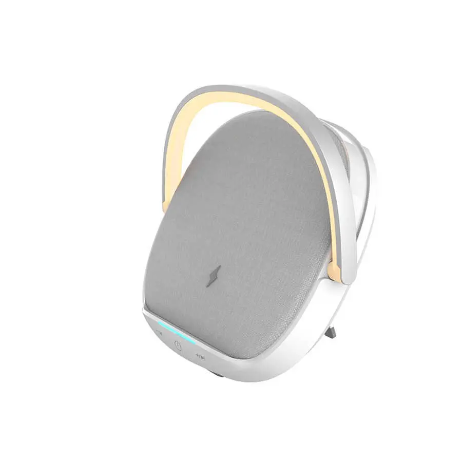 Wiwu Y1 Bluetooth Hoparlör, Gece Lambalı ve 15W Kablosuz Şarj Standlı