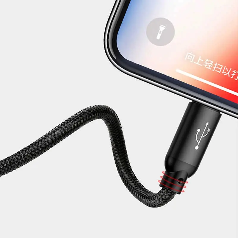 Wiwu YZ100 3 Uçlu Şarj ve Data Kablosu, Lightning ve Micro USB