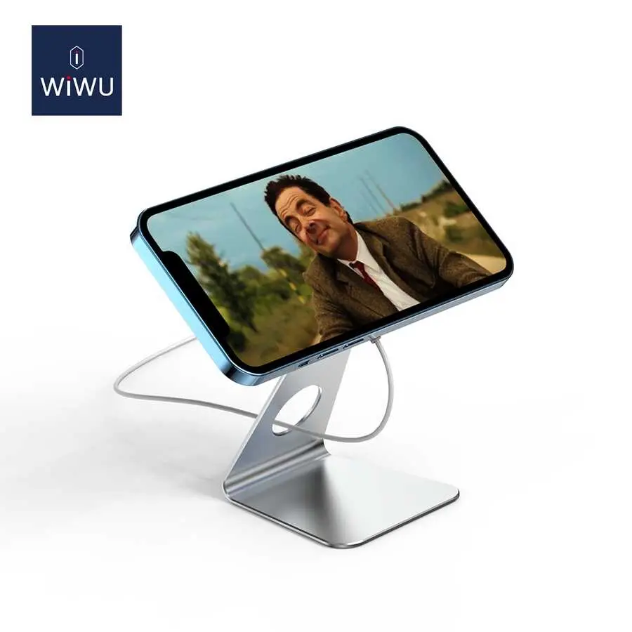 Wiwu ZM303 MagSafe Şarj Standı, Alüminyum Gövdeli Telefon Tutucu