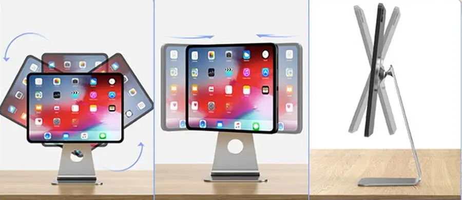Wiwu ZM307 Masaüstü Tablet Standı, 360 Derece Dönebilen ve Mıknatıslı