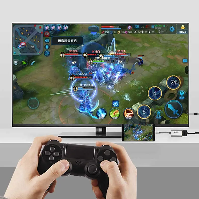 Wiwu Alpha A20VH Type-C Hub, VGA ve HDMI Çıkışlı, 4K 30 Hz