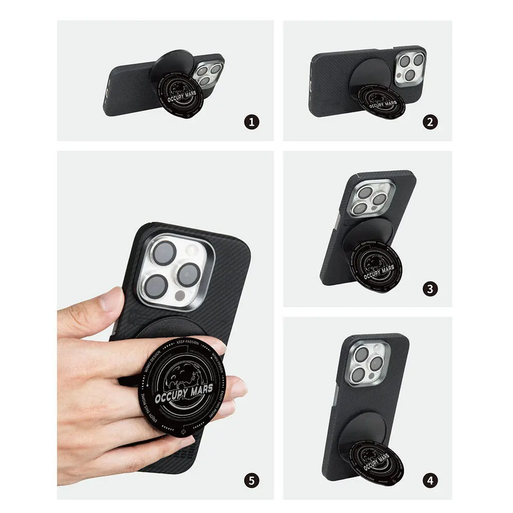 Wiwu B1 MagSafe Uyumlu Manyetik Parmak Ring Stand, Occupy Mars Tasarım