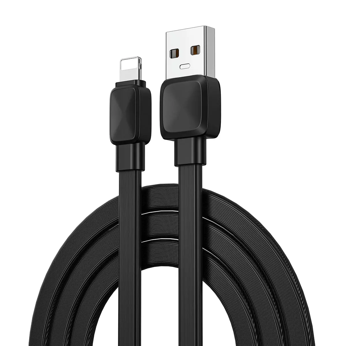 Wiwu Bravo Wİ-C003 USB-A to Lightning Şarj Kablosu, 1 m Yassı Tasarım