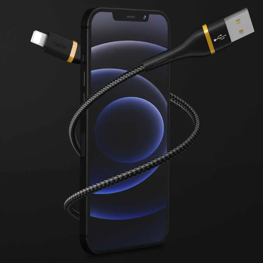 Wiwu ED-105 2'si 1 Arada USB-A ve Type-C to Lightning Şarj Data Kablosu