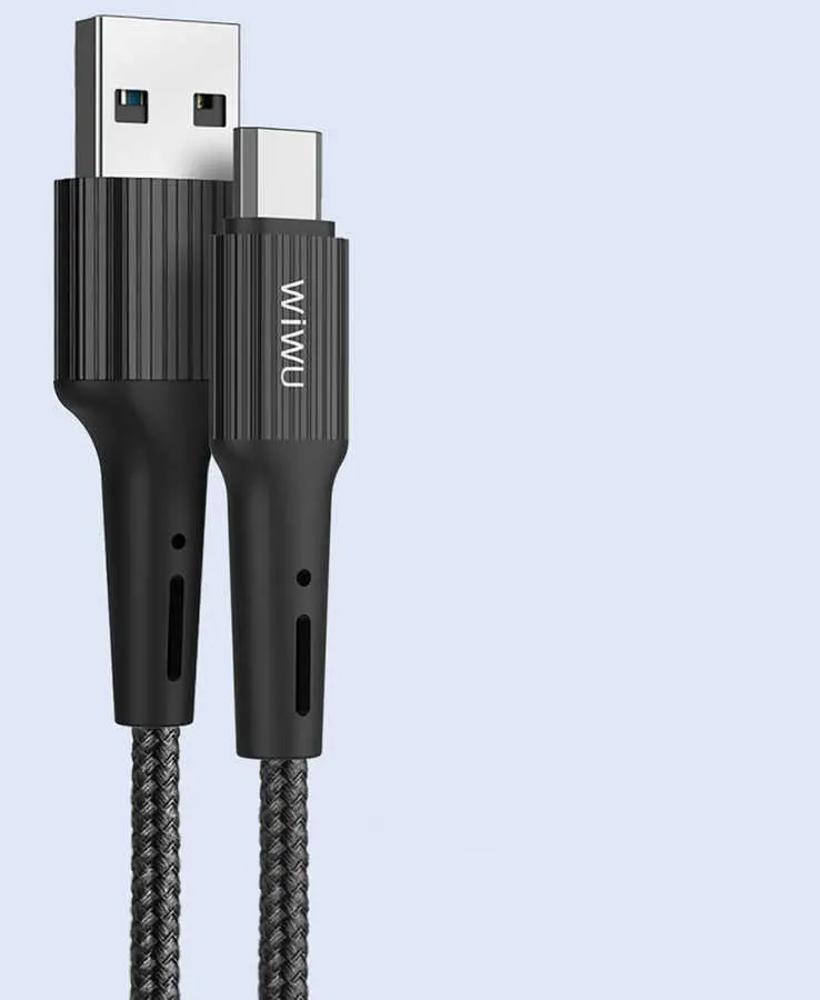 Wiwu G10 Gear Micro USB Şarj ve Data Kablosu, 1.2 m Naylon Örgülü