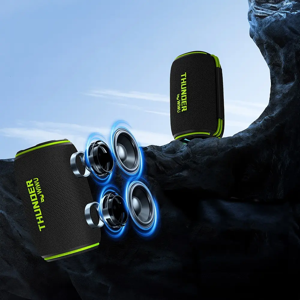 Wiwu H5 Bluetooth Hoparlör, IPX6 Su Geçirmez ve RGB Işıklı
