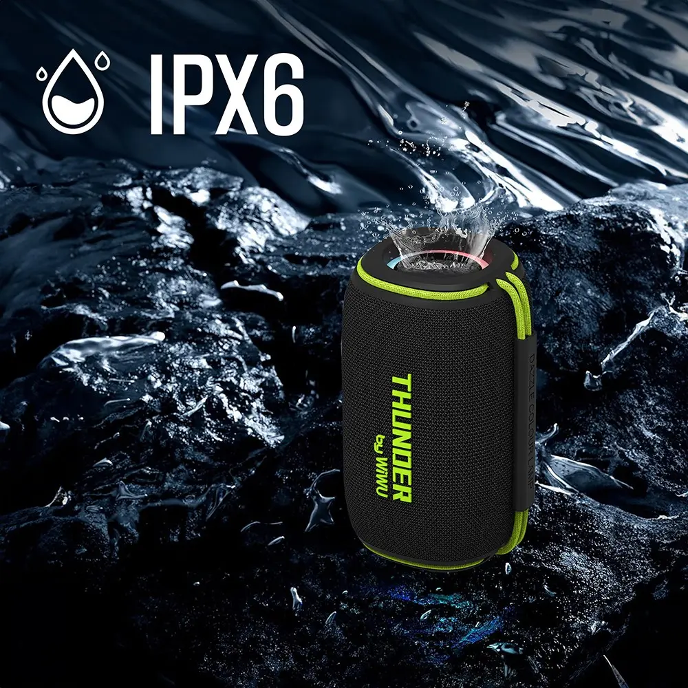Wiwu H5 Bluetooth Hoparlör, IPX6 Su Geçirmez ve RGB Işıklı