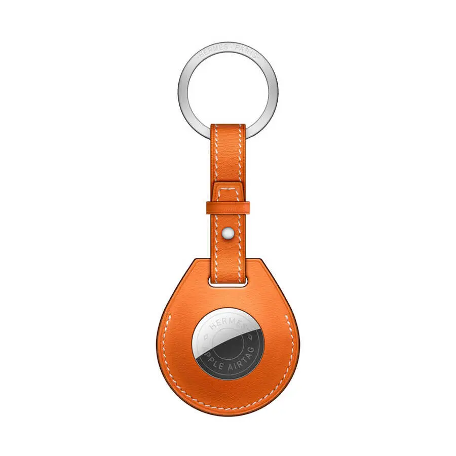 Wiwu Key Ring AirTag Anahtarlık, Deri Kaplamalı