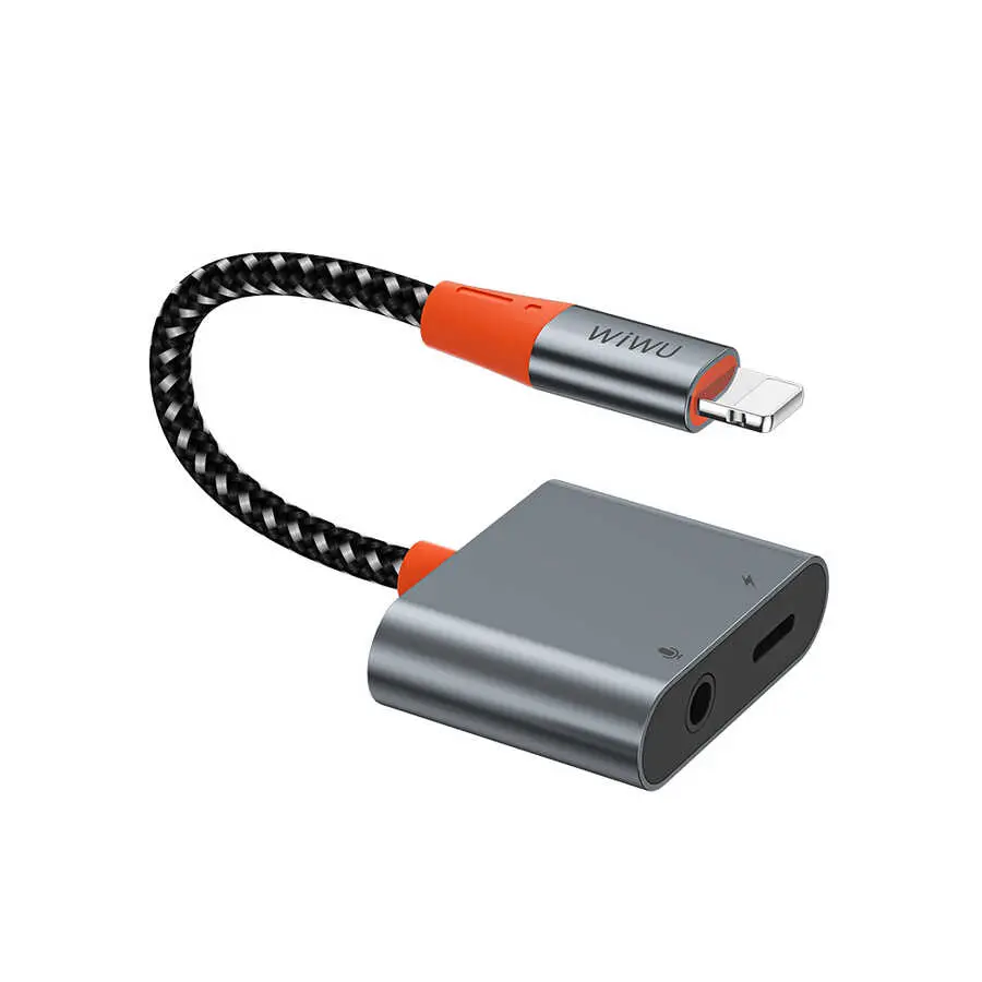 Wiwu LT08 Lightning to 3.5 mm Aux Ses Adaptörü, Konuşma Destekli