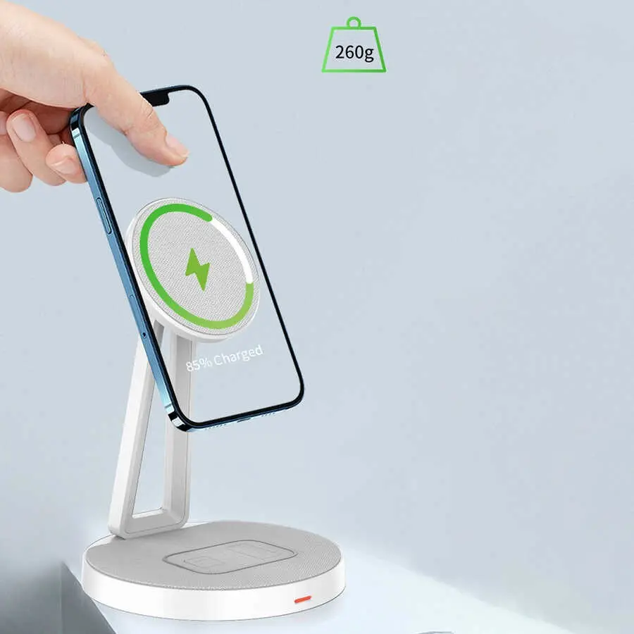 Wiwu M13 2'si 1 Arada Standlı Kablosuz Şarj İstasyonu, 15W