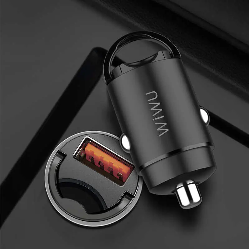 Wiwu PC301 Araç Şarjı, USB 3.0 Qualcomm Çıkışlı ve Çelik Gövdeli