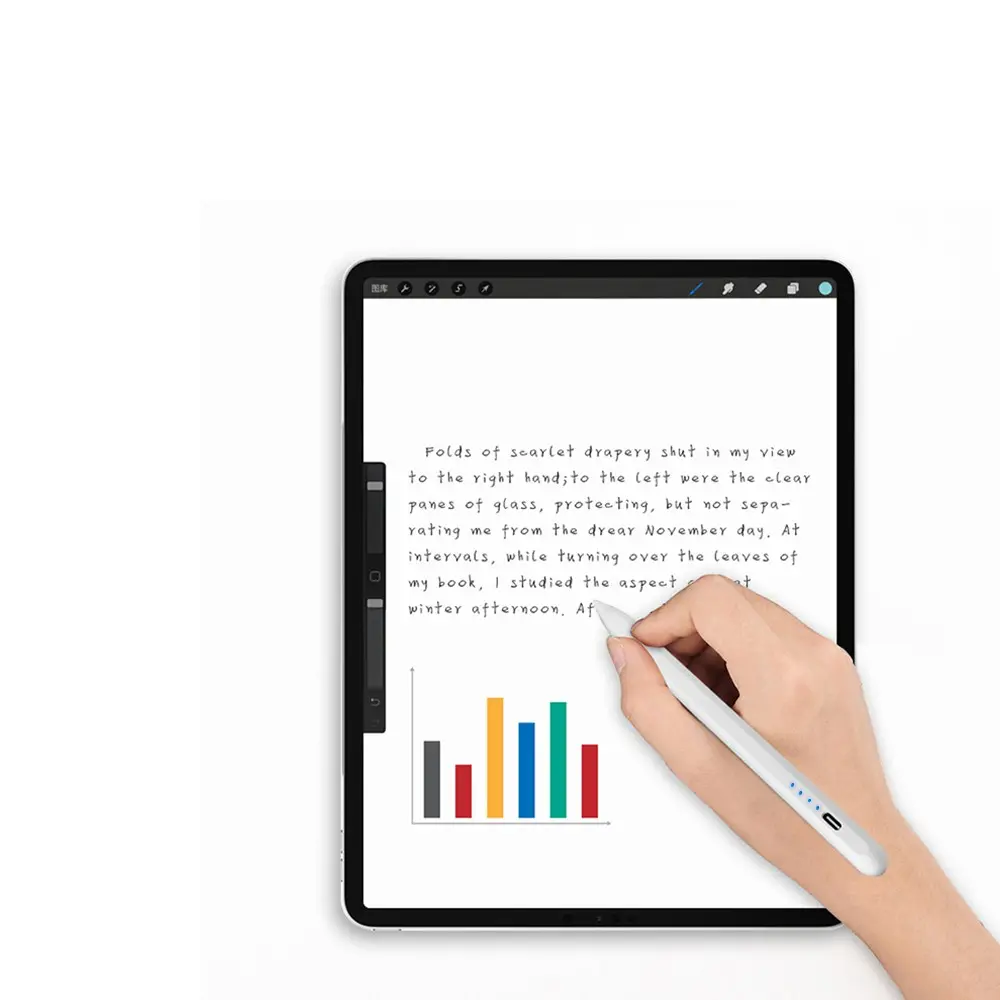Wiwu Pencil E A02 Avuç İçi Reddi ve Eğim Hassasiyetli Dokunmatik Kalem