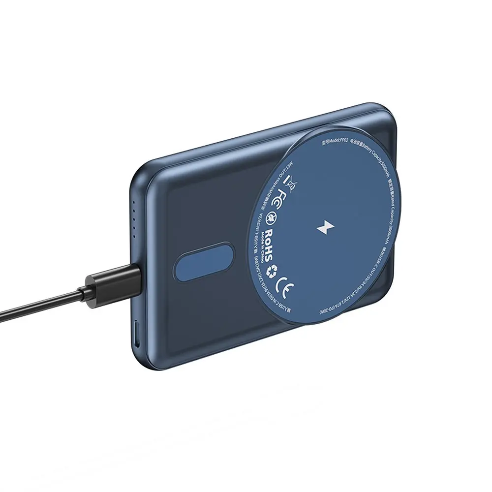 Wiwu PP02 5000mAh Manyetik Kablosuz Şarjlı Powerbank, 20W PD