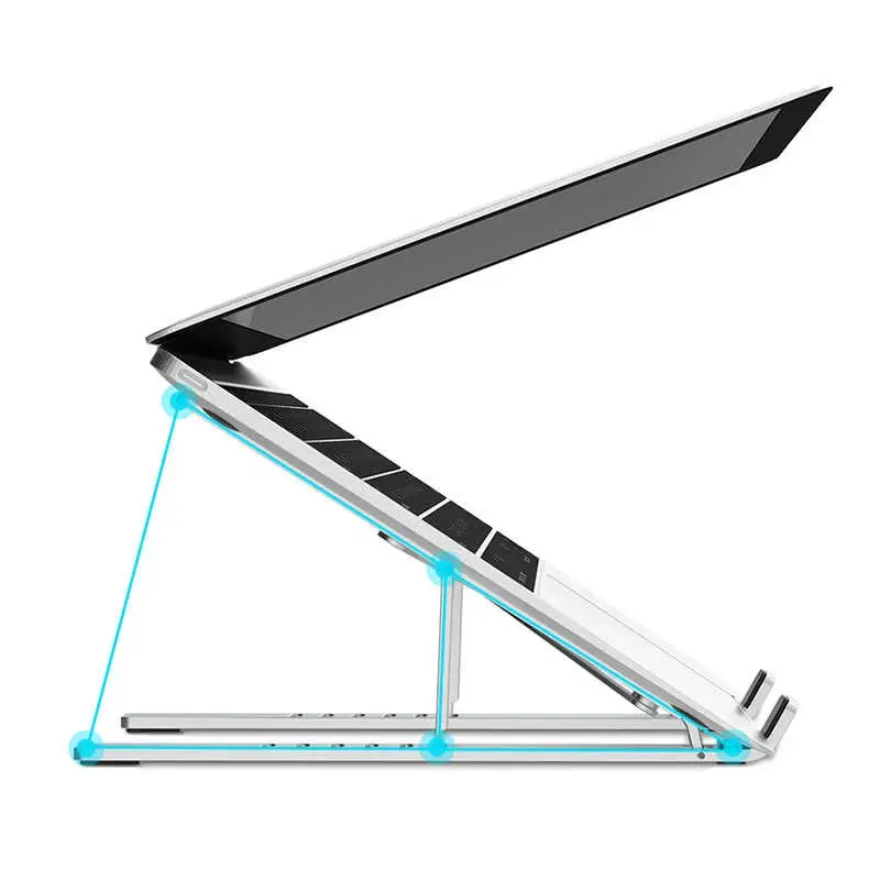 Wiwu S400 Katlanabilir Laptop Standı, 6 Kademeli Gümüş