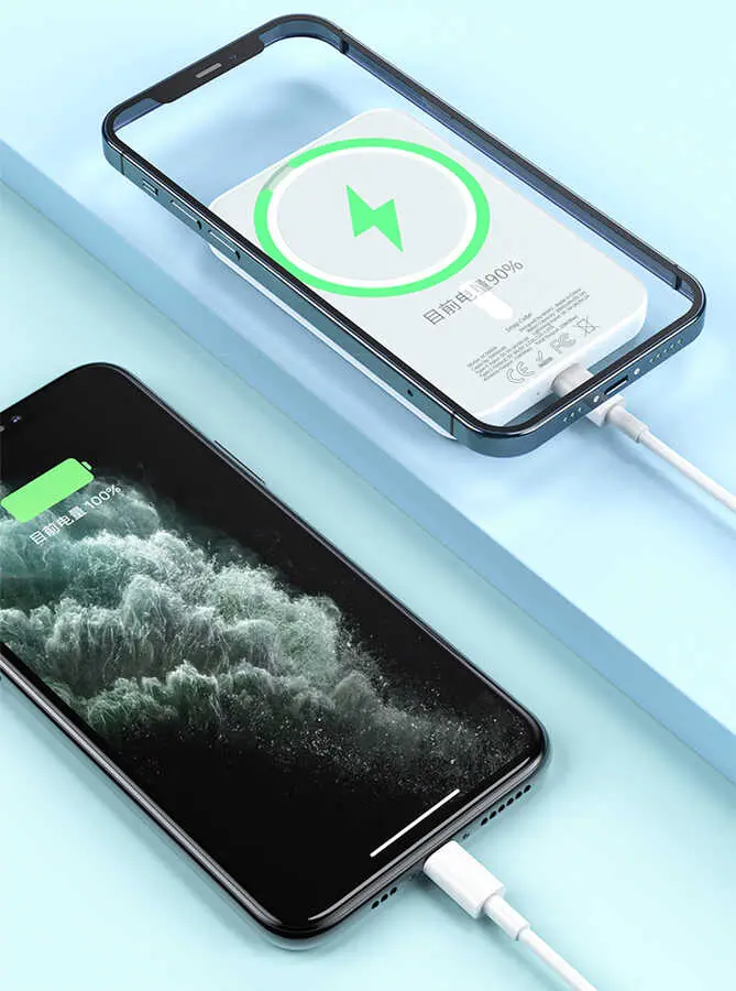 Wiwu SC5000A MagSafe Mıknatıslı Kablosuz Powerbank - Beyaz