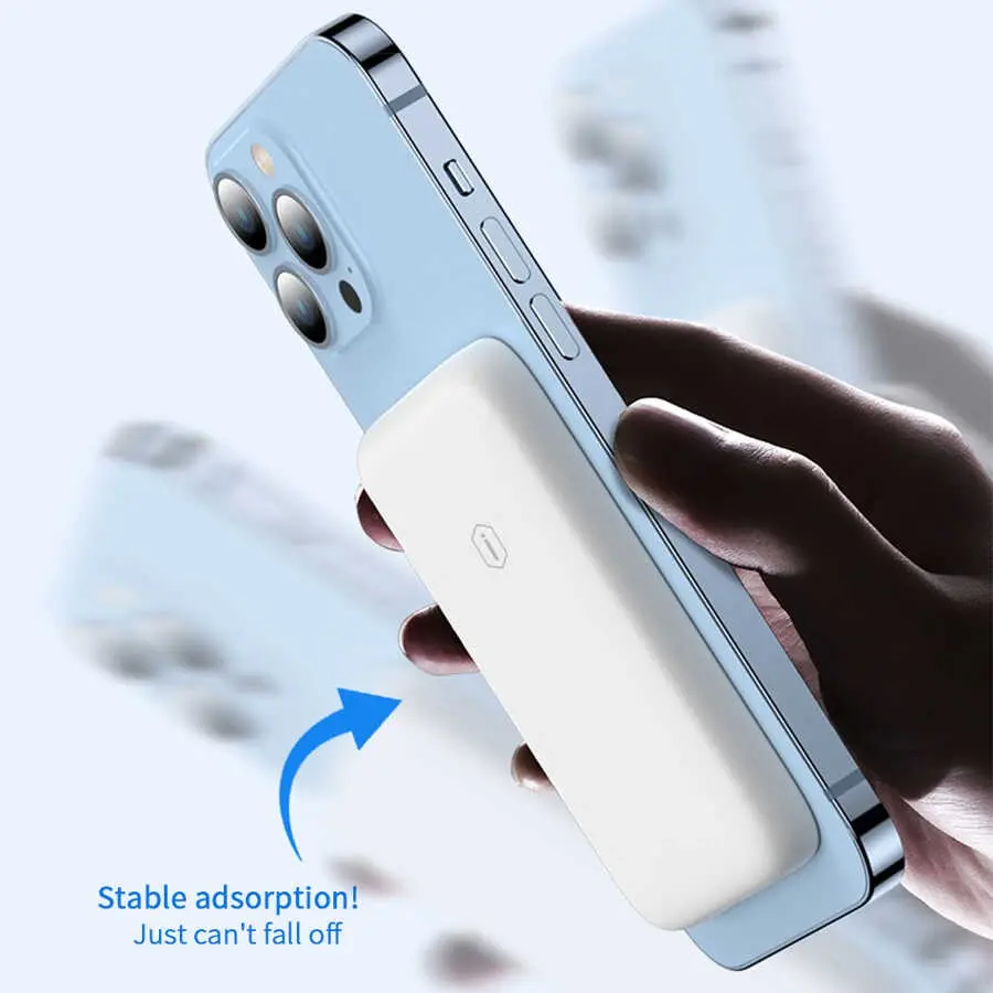 Wiwu SC5000A MagSafe Mıknatıslı Kablosuz Powerbank - Beyaz