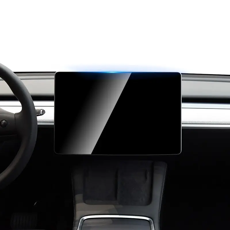 Tesla Model 3 Multimedya Ekran Koruyucu, Uygulama Aparatlı Temperli Cam - CaseWorld