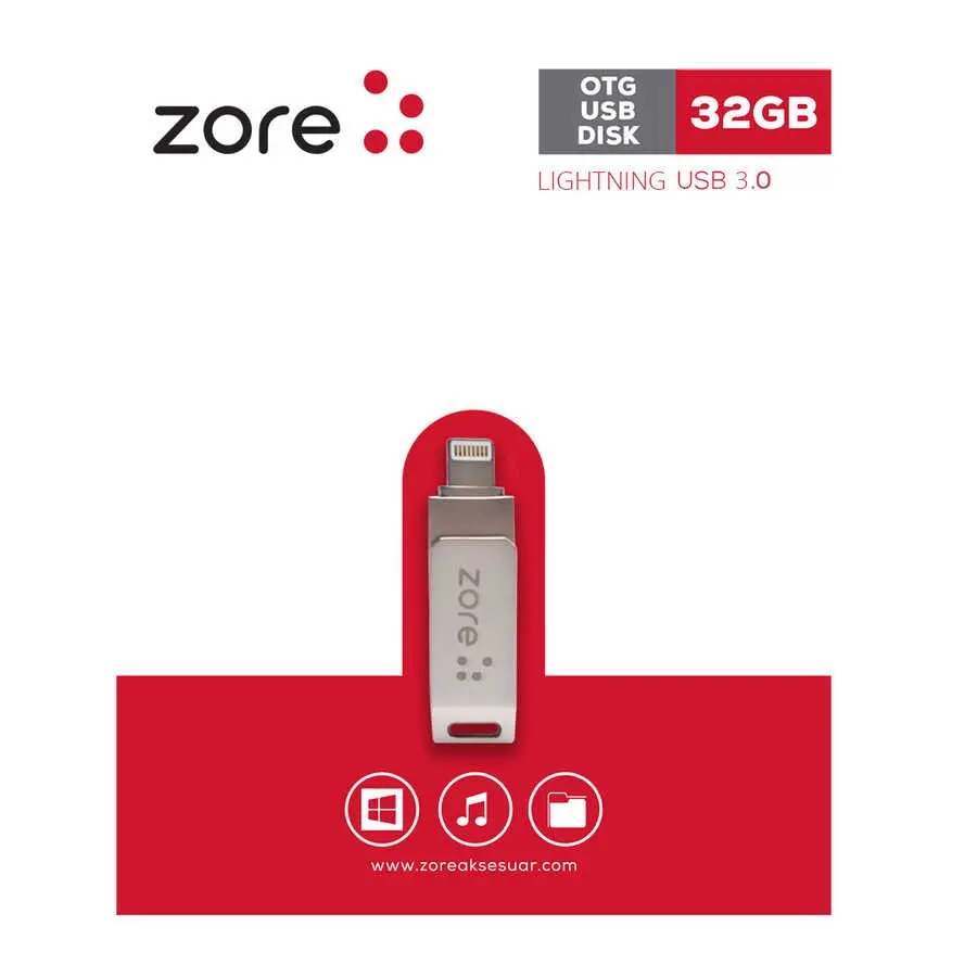 Zore 3.0 Lightning Metal OTG 32 GB USB Bellek