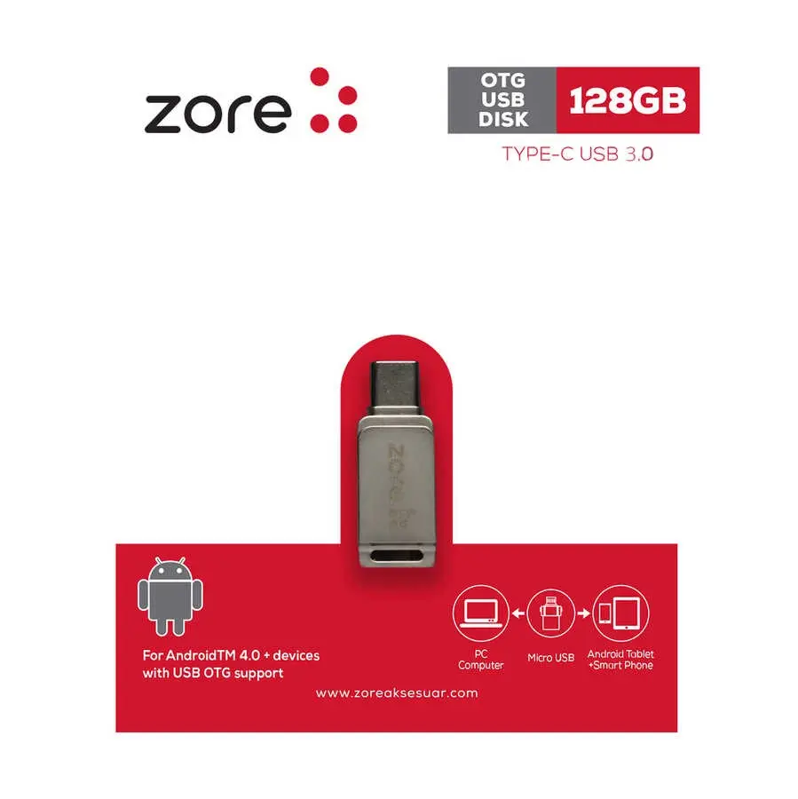 Zore 3.0 Type-C Metal OTG 128 GB USB Bellek