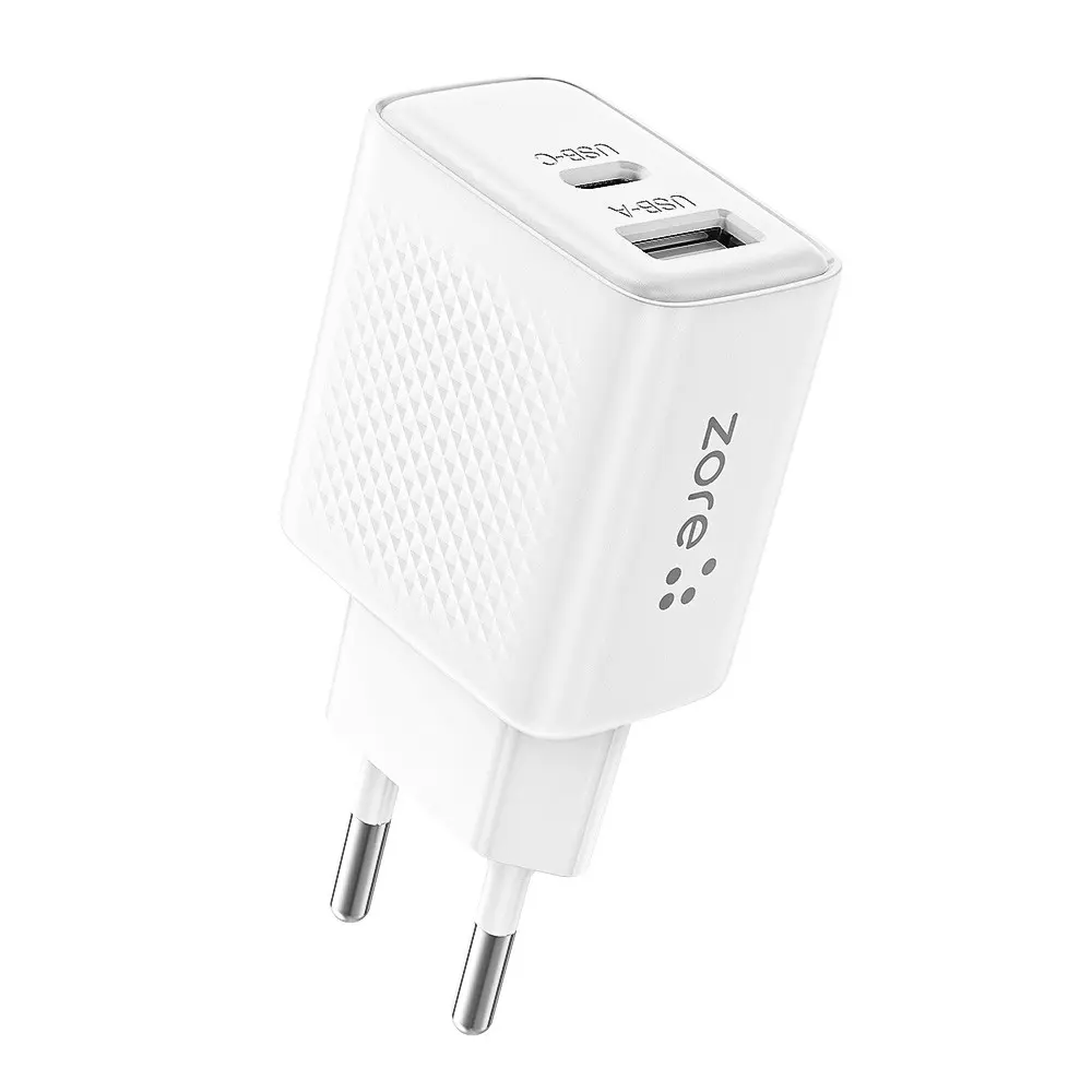 Zore Titan Serisi ZT02 20W USB-C ve USB Çıkışlı Seyahat Şarj Adaptörü