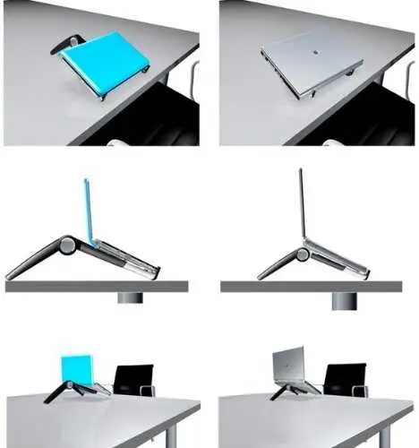 Zore UP1 Katlanabilir Laptop Standı, 17.5 cm Yükseklik Ayarlı