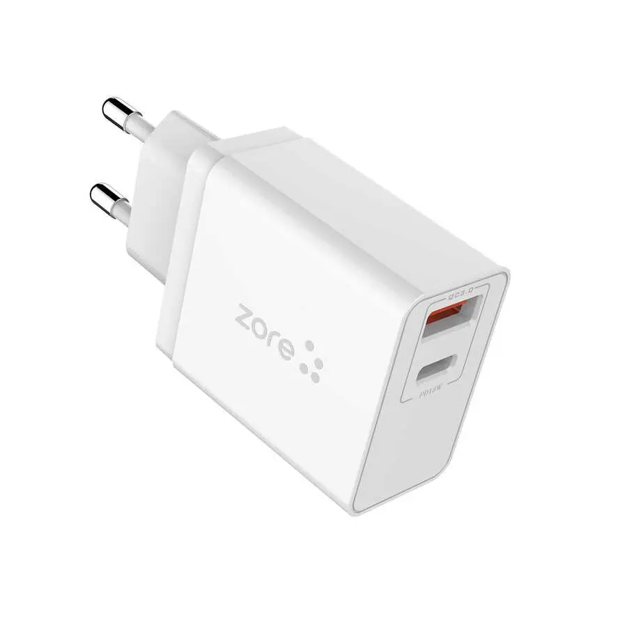 Zore XMac ZR-X2 Micro 2 in 1 Şarj Seti, USB-A ve PD Çıkışlı
