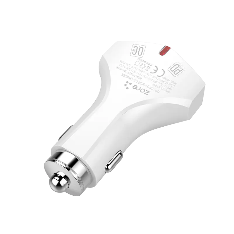 Zore ZR-C60P Type-C 2'si 1 Arada Araç Şarj Seti, 36 W ve QC 3.0