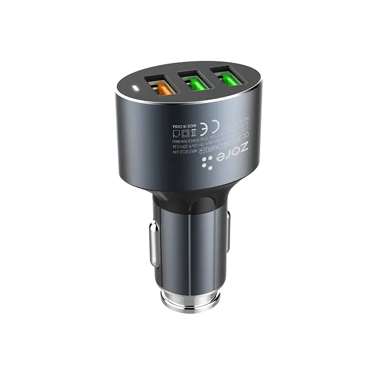 Zore ZR-C703Q Lightning 2'si 1 Arada Araç Şarj Seti, 36 W QC 3.0