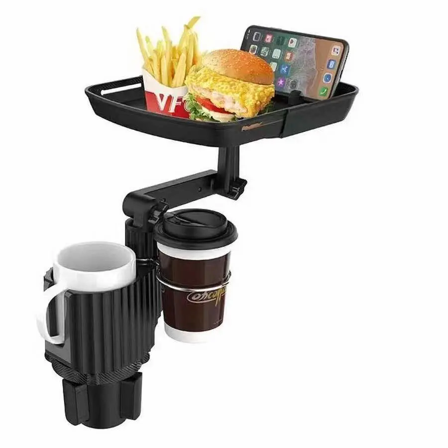 Zore C003 2 in 1 Araç Bardak Tutucu, Telefon Standlı ve Portatif Yemek Masalı