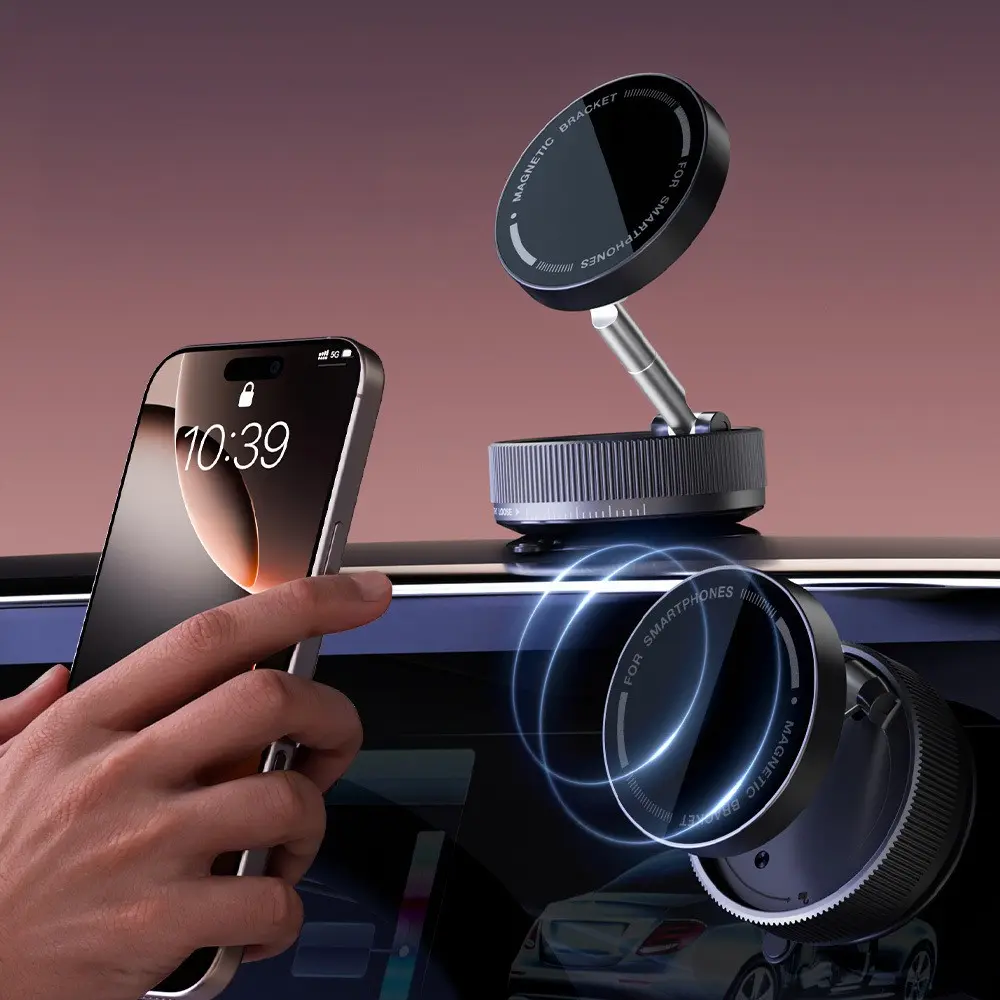 Zore K10A Vakum Özellikli Manyetik Telefon Tutucu, 360° Dönebilen