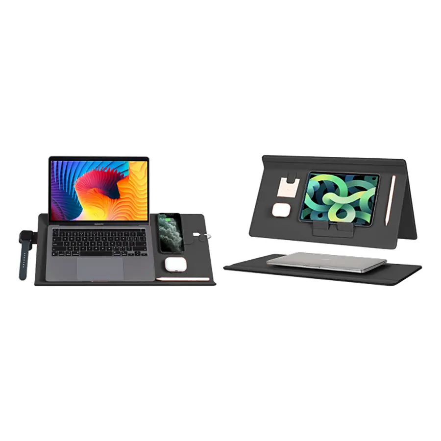 Zore Ollz Çok Fonksiyonlu Katlanabilir Laptop Standı - Suni Deri