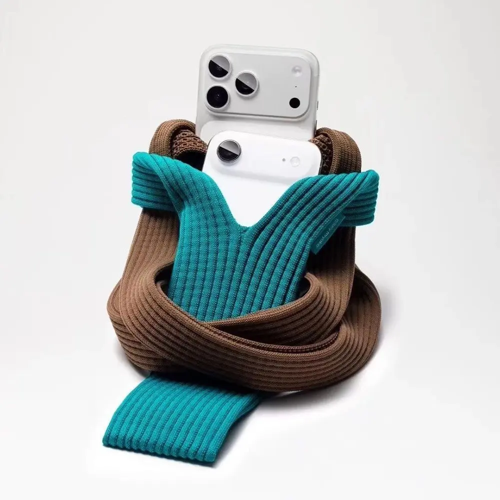 Zore Pocket Örgülü Telefon Taşıma Askısı, 3D Örgü ve Kısa/Uzun Boy
