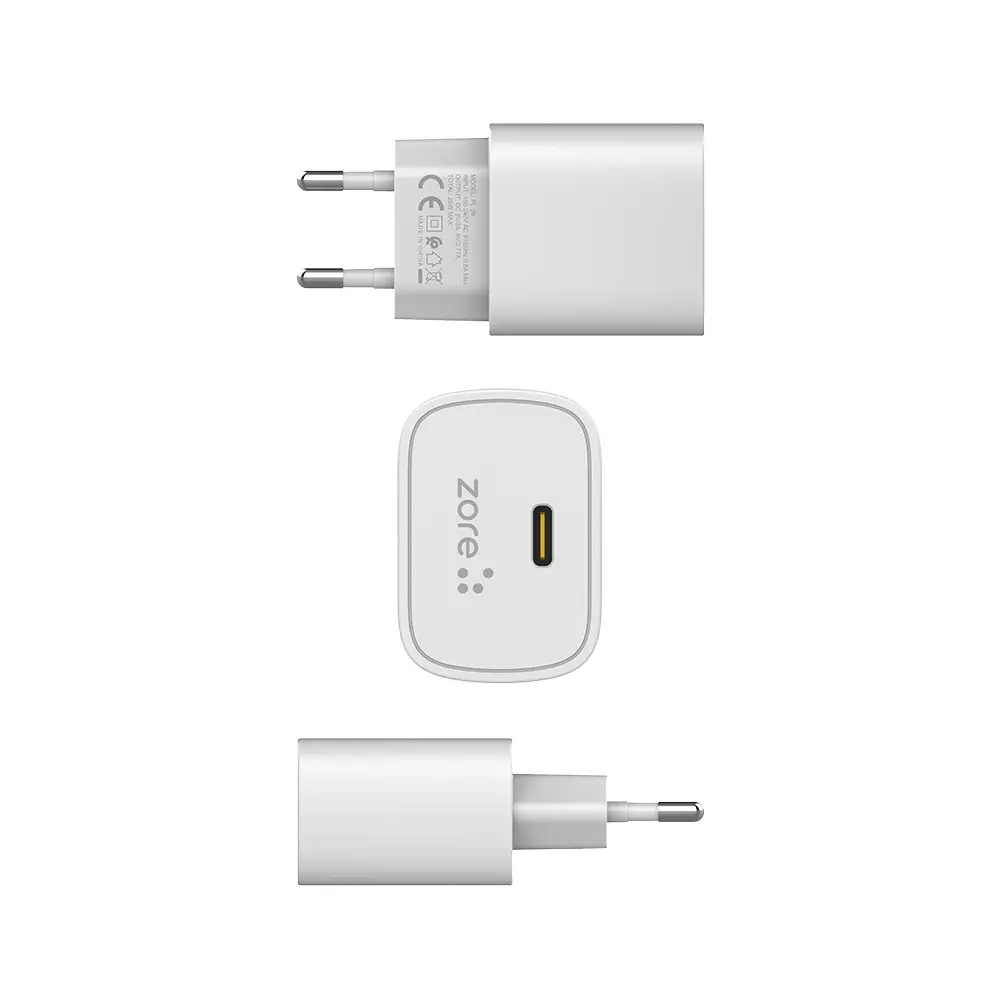 Zore Play Serisi PL09 25W Type-C Şarj Adaptörü, Kompakt Tasarım