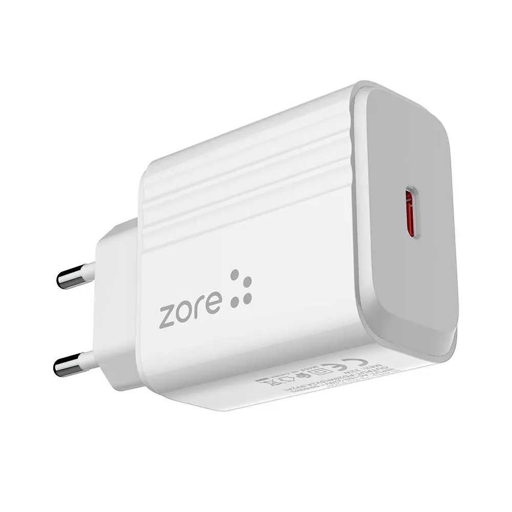 Zore Play Serisi PL2 Type-C to Lightning 2'si 1 Arada 20W PD Seyahat Şarj Aleti