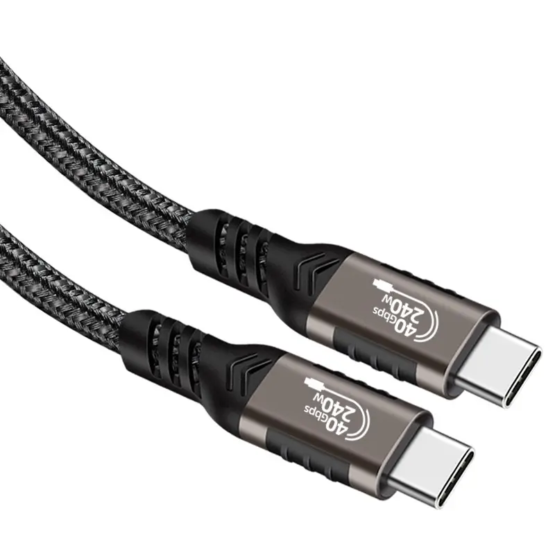 Zore QG01 Type-C to Type-C USB4 Kablo, 240W 40Gbps 8K 0.2 m