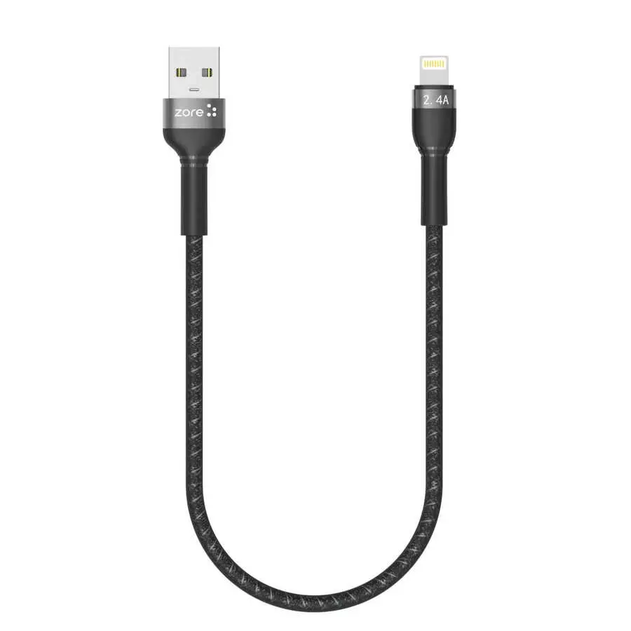 Zore Shira Serisi Lightning USB Kablo 30cm, Hızlı Şarj Destekli